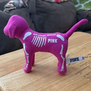 PINK Victoria's Secret Skeleton Dog Toy - Bright Pink
